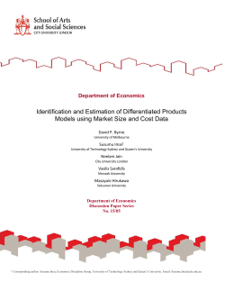 Identification and Estimation of Differentiated Products Models using