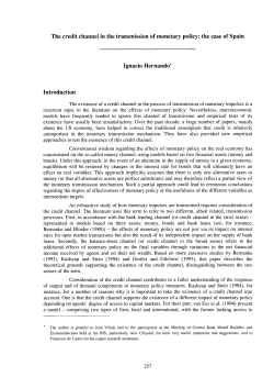 The credit channel in the transmission of monetary policy