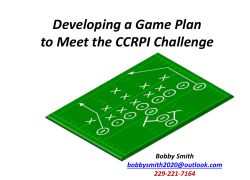 Developing a Successful CCRPI Game Plan