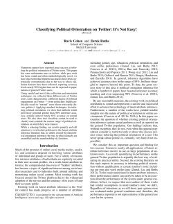 Classifying Political Orientation on Twitter: It`s Not Easy!