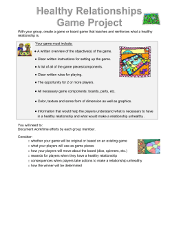 Healthy Relationships Game