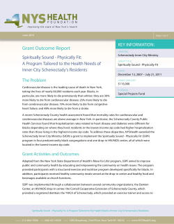 Grant outcome Report - New York State Health Foundation
