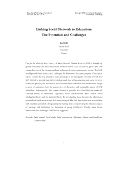 Social Network and Education