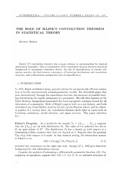 the role of hajek`s convolution theorem in statistical
