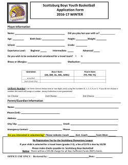 CHYBA Winter 2011 Youth Application