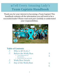 Tell Every Amazing Lady`s Team Captain Handbook