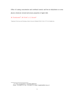 Effect of coating concentration and combined osmotic and hot