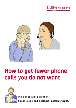 Ofcom`s Easy Guide to Nuisance Calls