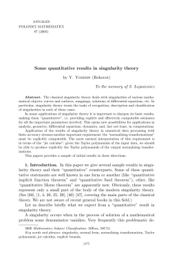 Some quantitative results in singularity theory