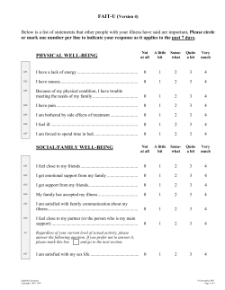 physical well-being social/family well-being