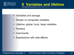 heap variable - University of Glasgow