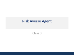 Risk Averse Agent - Jasmin Kantarevic