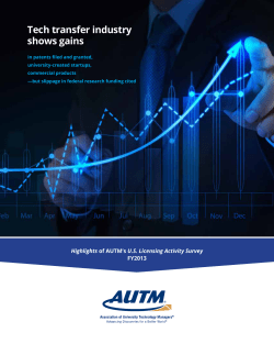 Tech transfer industry shows gains