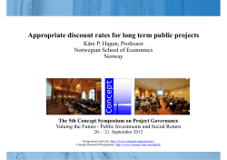 Appropriate discount rates for long term public projects
