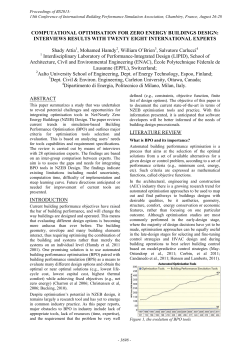 COMPUTATIONAL OPTIMISATION FOR ZERO ENERGY