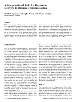 A Computational Role for Dopamine Delivery in Human Decision
