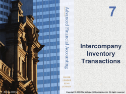 Intercompany Inventory Transactions 7