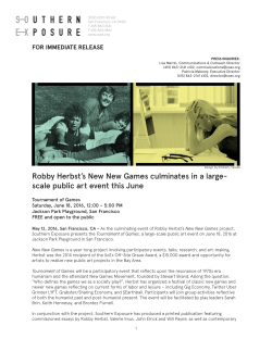 Robby Herbst`s New New Games culminates in a large