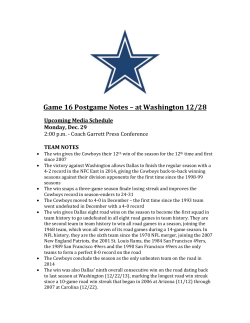 Game 16 Postgame Notes