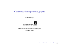 Connected-homogeneous graphs