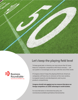 "Let`s Keep the Playing Field Level" (ad)