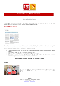 European 112 Day – Actions in countries