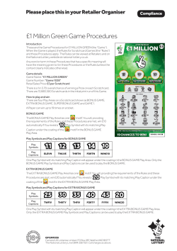 1 Million Green Game Procedures