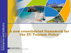 Preparatory action &laquo; Sustainable tourism