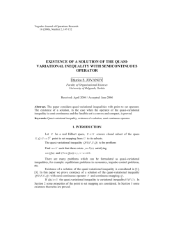 existence of a solution of the quasi