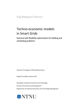 Techno-economic models in Smart Grids