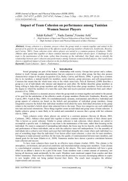 Impact of Team Cohesion on performance among