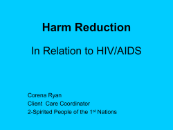 Harm Reduction - 2-Spirited People of the 1st Nations