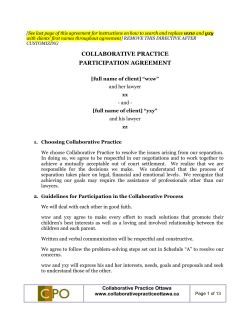 CPO Participation Agreement