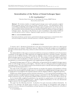 Generalization of the Notion of Grand Lebesgue Space