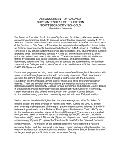 ANNOUNCEMENT OF VACANCY SUPERINTENDENT OF