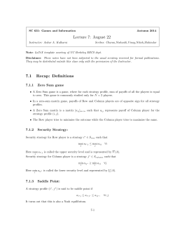 Lecture 7: August 22 7.1 Recap: Definitions