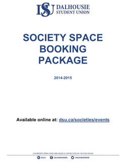 section 1: how to book - Dalhousie Student Union