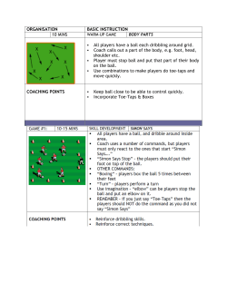 ORGANISATION BASIC INSTRUCTION 10 MINS All players have a