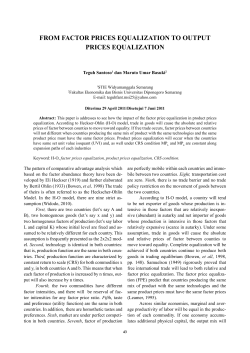 from factor prices equalization to output prices - UNDIP E