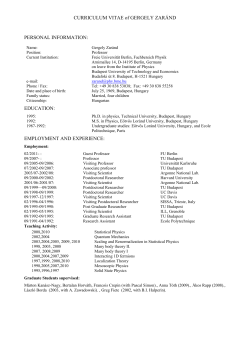 PERSONAL INFORMATION: