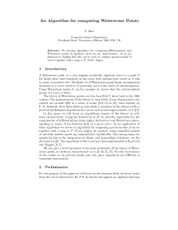 An Algorithm for computing Weierstrass Points