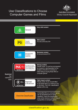 Use Classifications to Choose Computer Games and Films