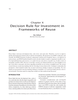 Decision Rule for Investment in Frameworks of Reuse