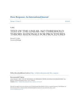 test of the linear&ndash;no threshold theory: rationale for procedures