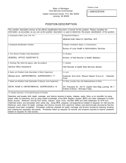 State of Michigan Civil Service Commission Capitol Commons