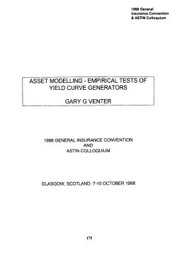 ASSET MODELLING - EMPIRICAL TESTS OF YIELD CURVE