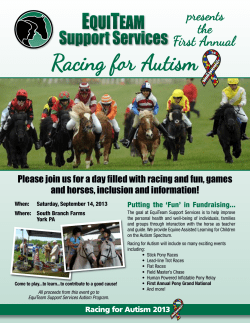 Please join us for a day filled with racing and fun, games and horses