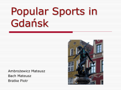Popular Sports in Gdańsk