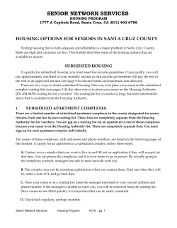 Housing Options - Senior Network Services