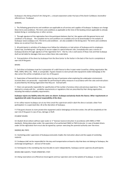 terms and conditions - Scubaqua Dive Center